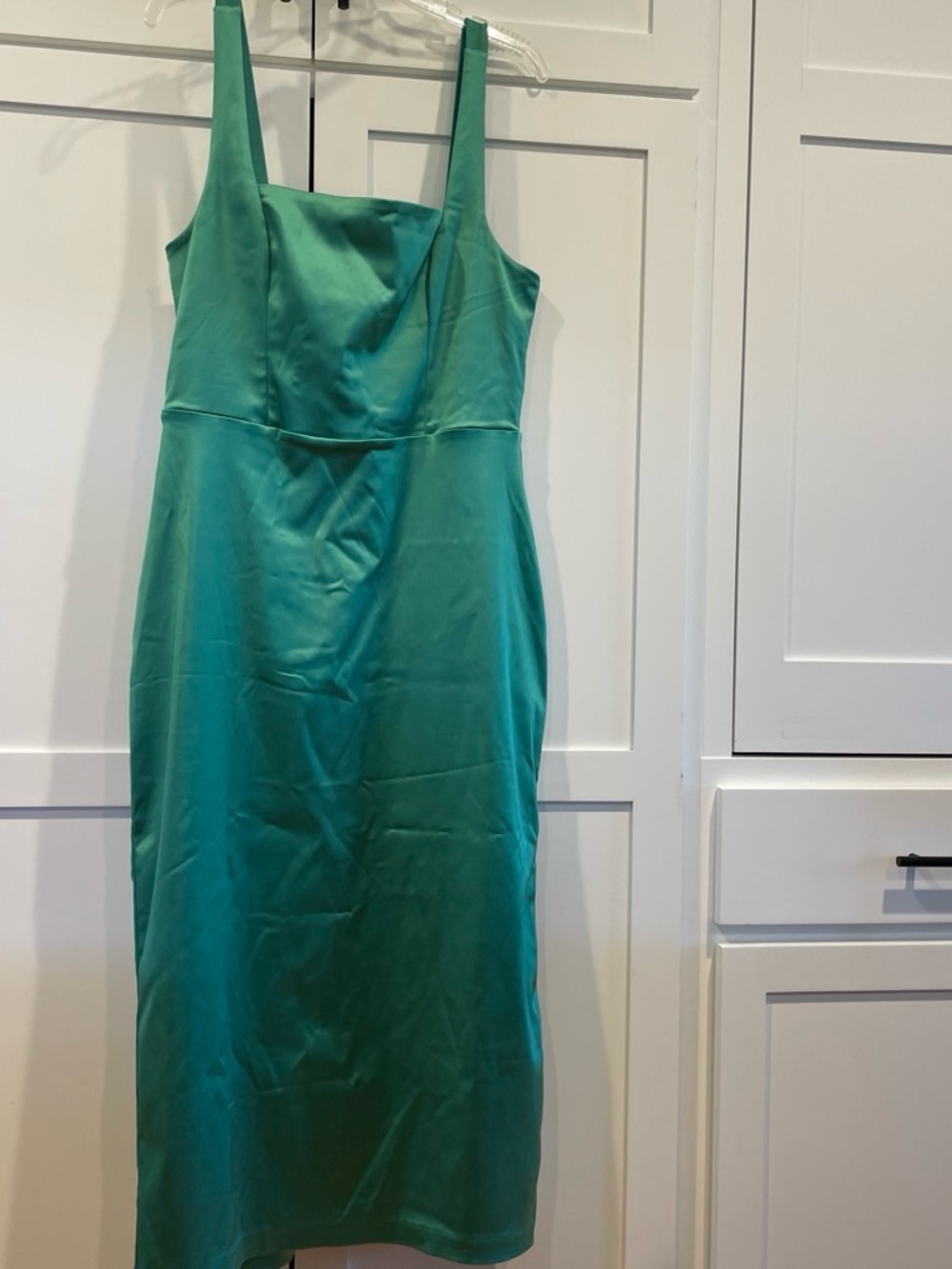 Abercrombie & Fitch SeaFoam Green Satin Midi Dress